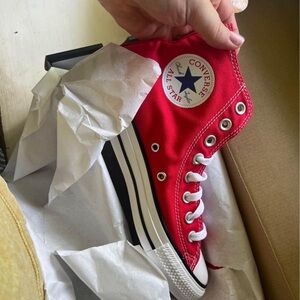 Brand New Red Converse All Star High Tops
